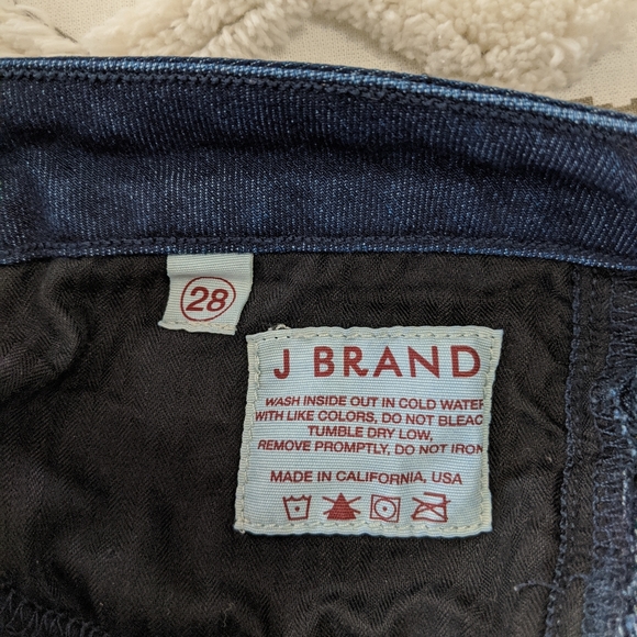 J Brand Wide Leg Midrise Dark Wash Jeans - Size 28 - Picture 4 of 6